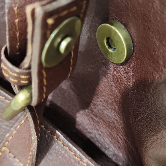 VINTAGE IN-PELL MADE IN ITALY LEATHER Weekender Travel Bag Brown, Women/Mens OS - Picture 10 of 11